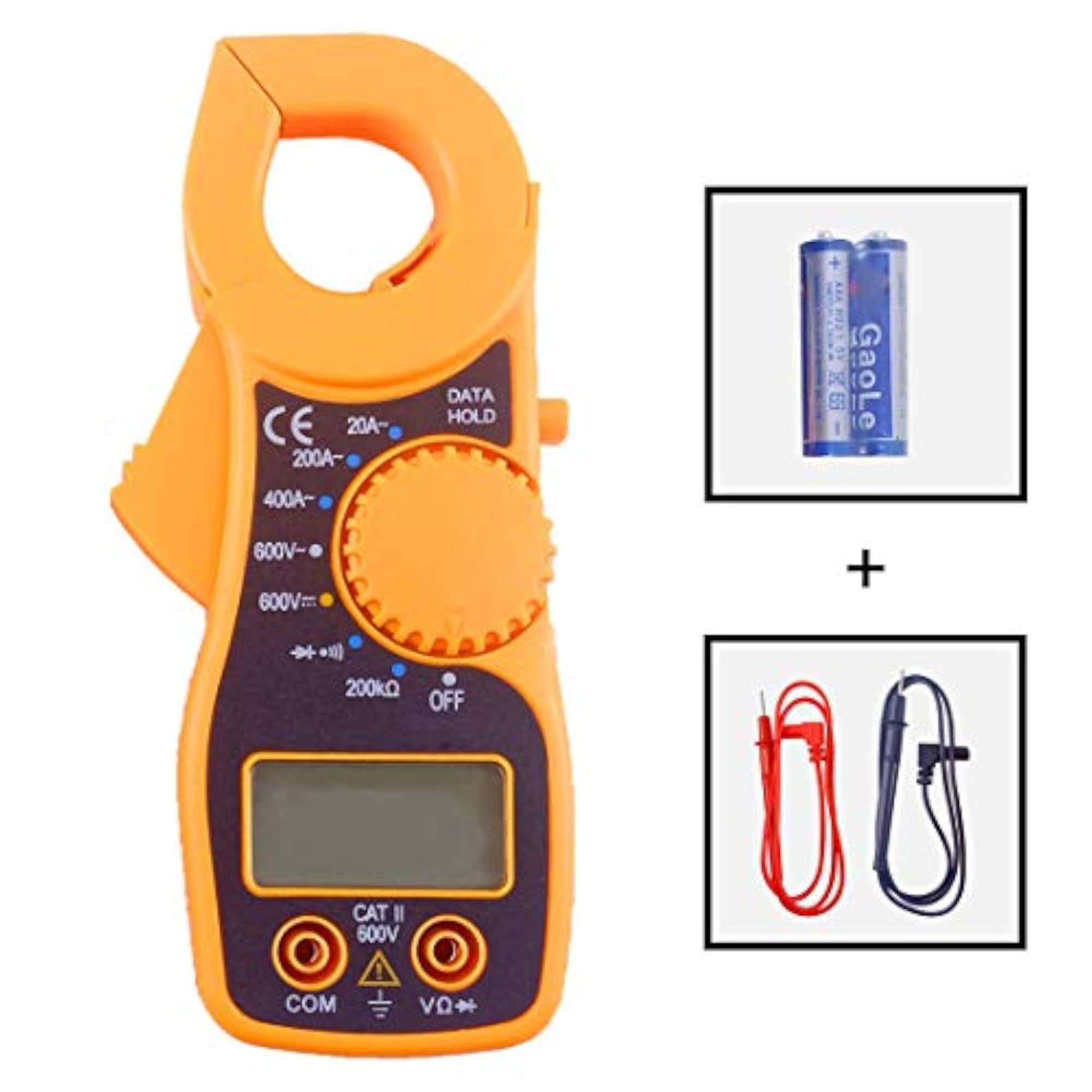 Pack of 1 Portable LCD Digital Clamp Ampere AC DC Voltage Multi Meter